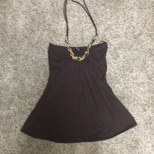 Sky halter top , foruna braided chain